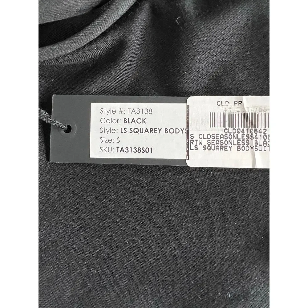 Ta3 LS Squary Bodysuit in Black Size Small